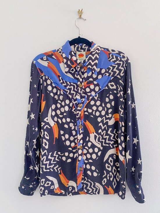 FARM Rio Tops - FARM Rio Tucanissimo Button Down Shirt